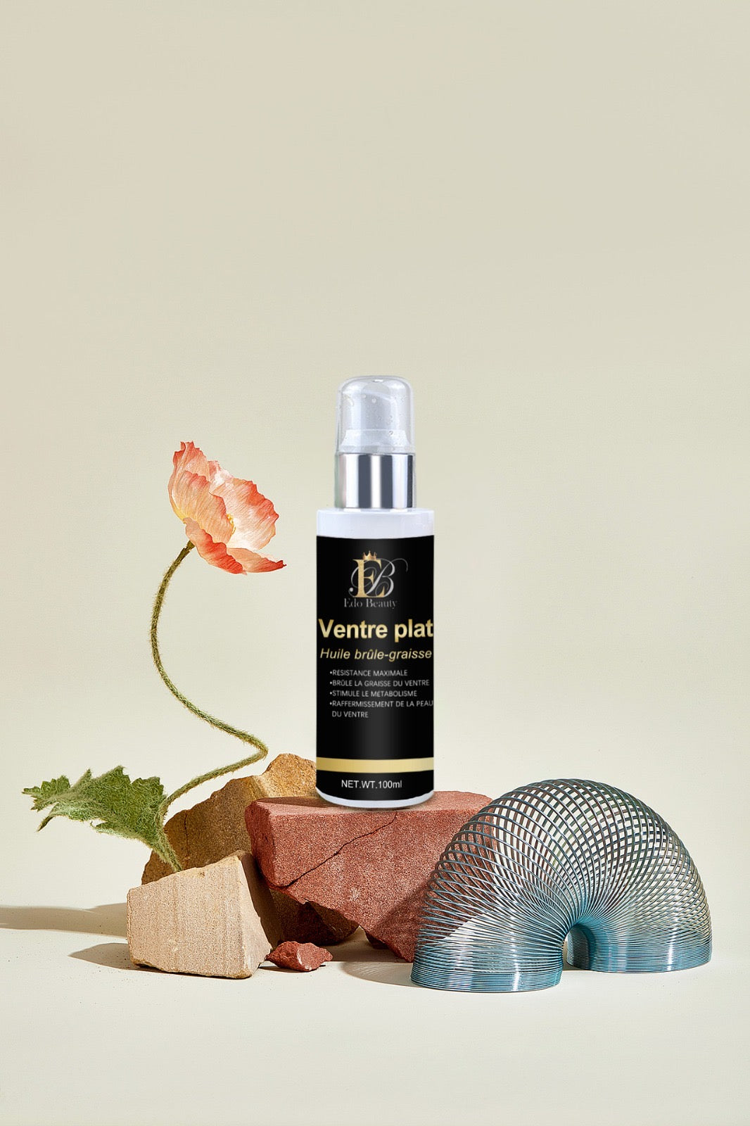 Huile ventre plat