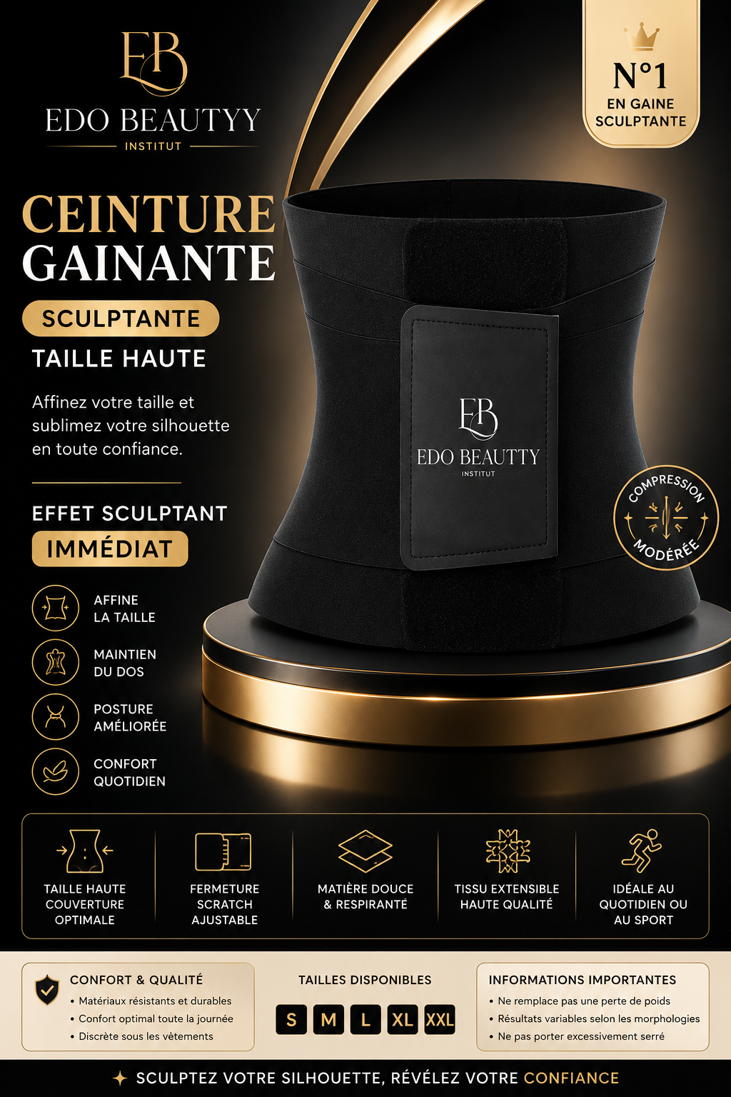 Ceinture de contrôle du ventre.